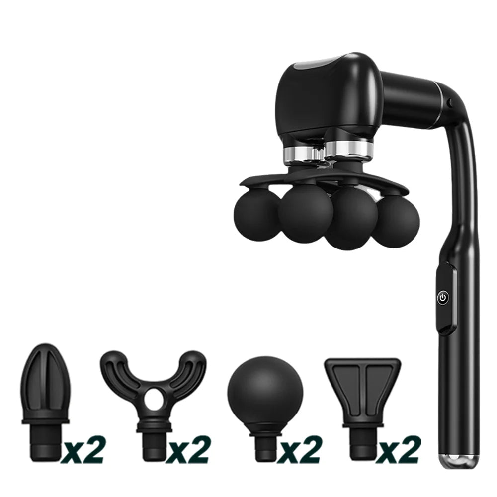 Long Handle Back and Shoulder Massage Gun for Seniors – Black
